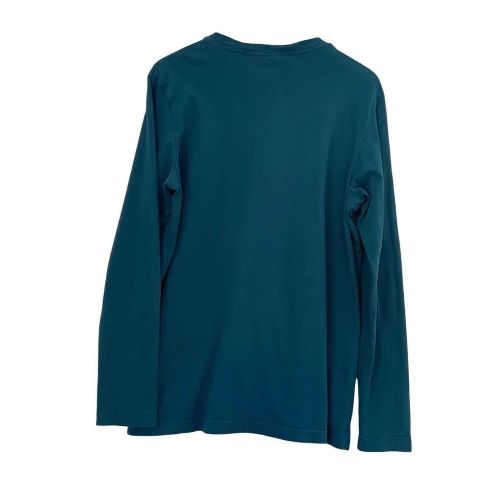 Adidas Men Adiplore T-Shirt Sz L Teal Long Sleeve Cotton Athleisure Streetwear